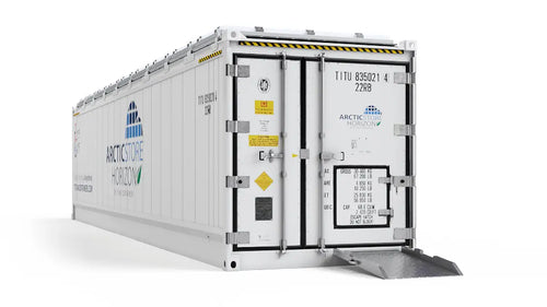 40ft arcticstore horizon frontview with solar panels.webp