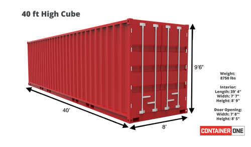40ft High Cube Cargo Worthy Shipping Container (40HCCW)