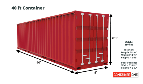 40ft Standard Cargo Worthy Shipping Container (40STCW)