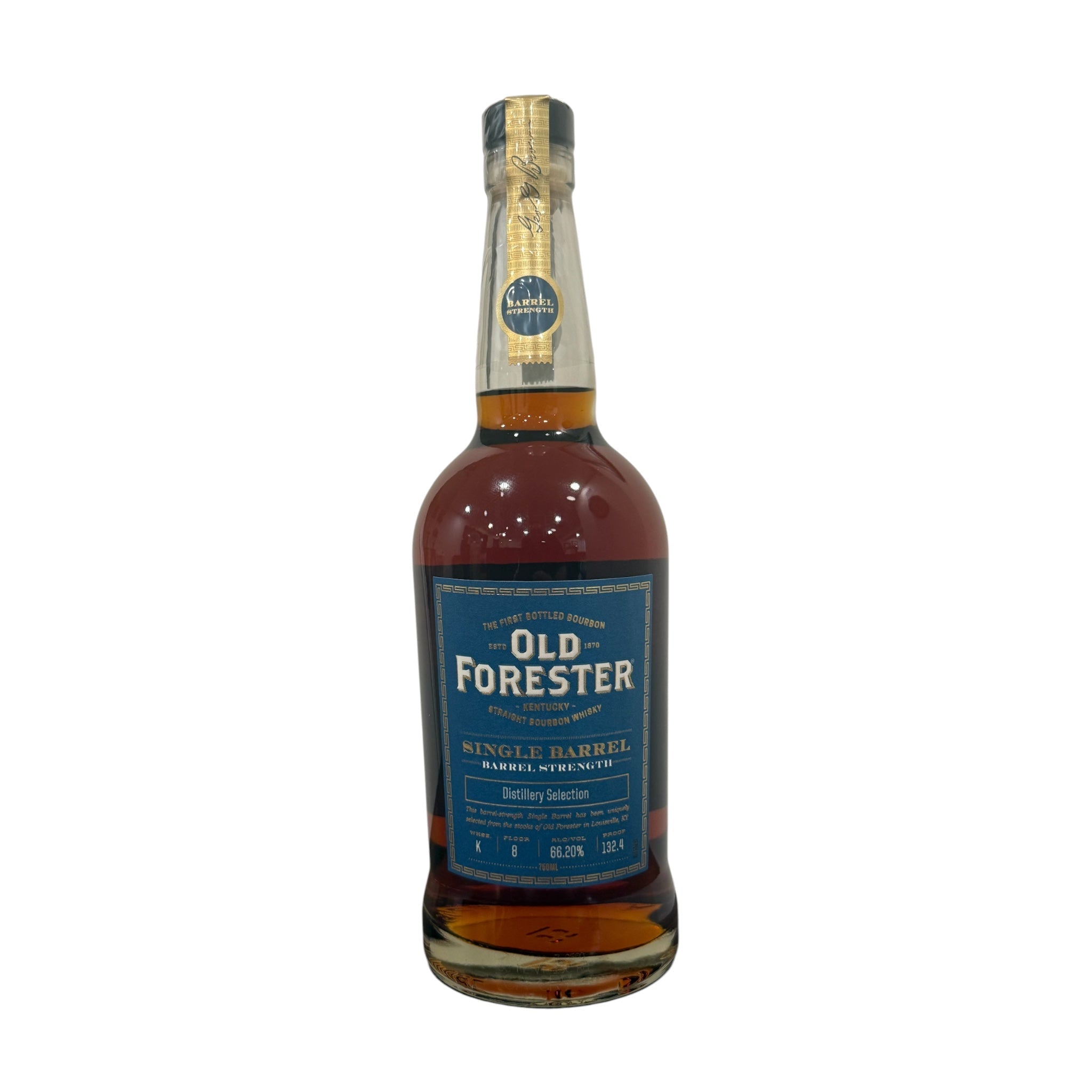 Old Forester Single Barrel Barrel Strength Warehouse K Floor 8 (Distillery Selection 132.4 Proof )