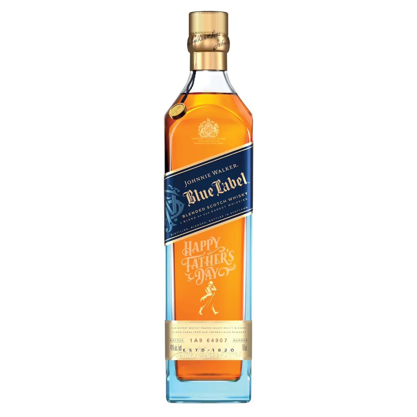Johnnie Walker Blue Label Scotch Happy Father's Day Custom Engraved Gift