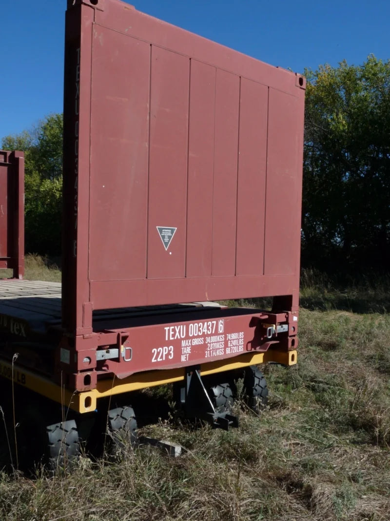 20′ Flat Rack Shipping Container – One Trip, For Equipment, Oversize Items