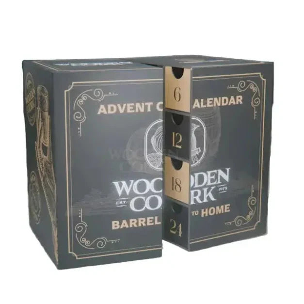 Wooden Cork Luxury Spirits Advent Calendar: Ultimate Alcohol Holiday Gift for Connoisseurs